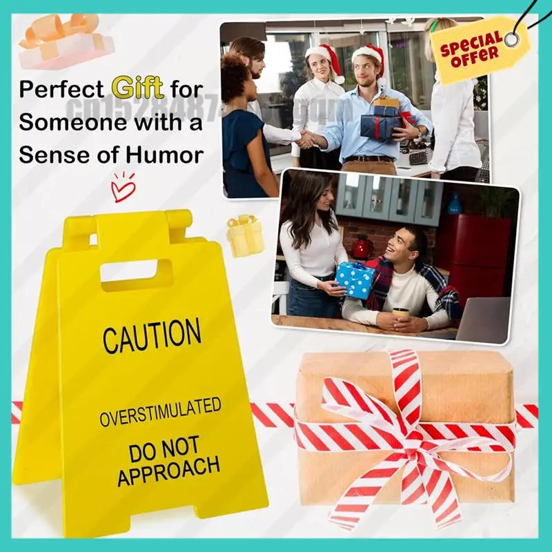 -ABJZ Mini Caution Overstimulated Desk Sign Funny Prank Gift Caution Desk Sign Caution Overstimulated Desk Sign 
-ABJZ Mini Caution Overstimulated Desk Sign Funny Prank Gift Caution Desk Sign Caution Overstimulated Desk Sign