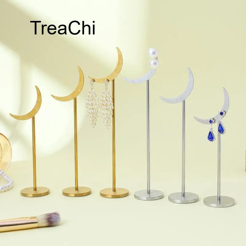 Crescent-Shaped Metal Jewelry Display Stands for Earrings and Studs Simple and Elegant 6-Hole Earring Display Racks
Crescent-Shaped Metal Jewelry Display Stands for Earrings and Studs Simple and Elegant 6-Hole Earring Display Racks