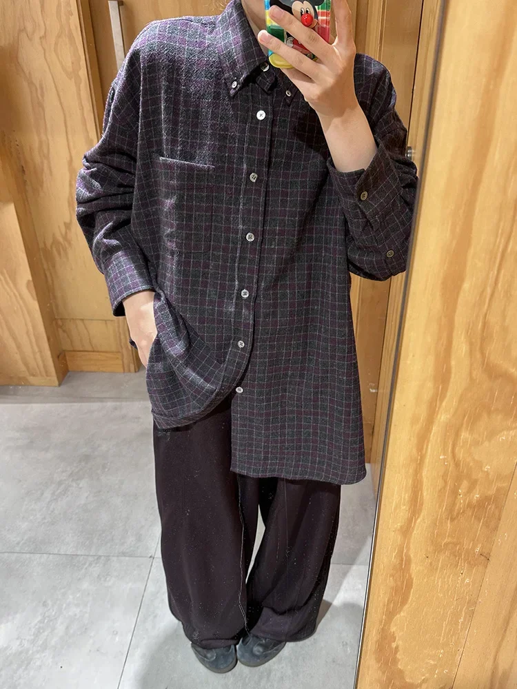 High Street Our Legacy Purple Plaid Wool Shirt Oversized Shirts Men Casual Fashion Shirt Men's Clothes Women's Clothing
High Street Our Legacy Purple Plaid Wool Shirt Oversized Shirts Men Casual Fashion Shirt Men's Clothes Women's Clothing