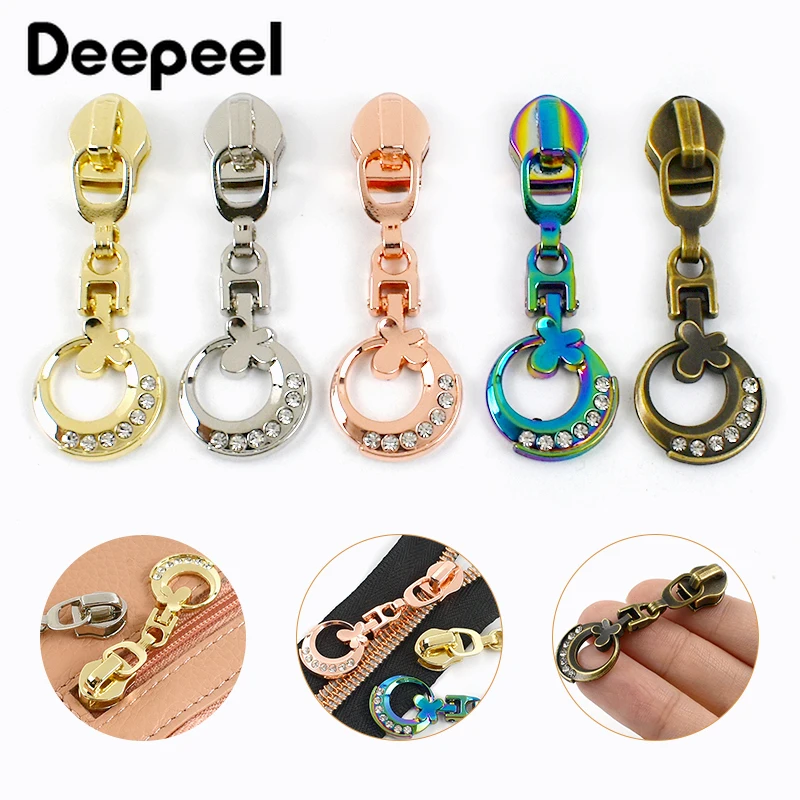 5-30Pcs 5# Nylon Zipper Puller Slider Rhinestone Decor Bag Zips Head Clothes Replace Zip Repair Kit Garment Sewing Accessories
5-30Pcs 5# Nylon Zipper Puller Slider Rhinestone Decor Bag Zips Head Clothes Replace Zip Repair Kit Garment Sewing Accessories