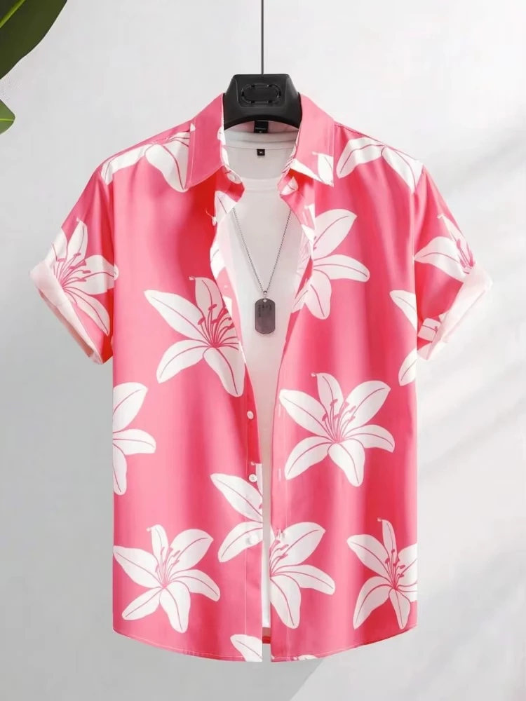 Men's Hawaiian Tropical Loose Palm Tree Floral Print Pattern Tee Casual Summer Short Sleeved Lapel Daily Shirts Men's Street Top
Men's Hawaiian Tropical Loose Palm Tree Floral Print Pattern Tee Casual Summer Short Sleeved Lapel Daily Shirts Men's Street Top
