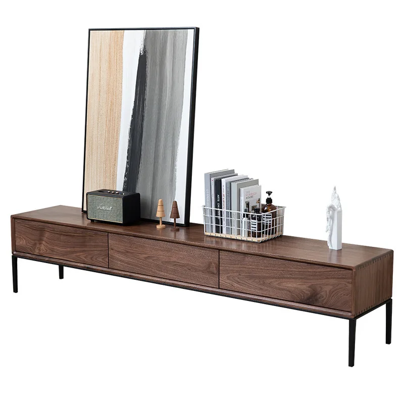 North American black-whiskered wood modern minimalist TV cabinet, Nordic home living room surprise and quiet style light luxury
North American black-whiskered wood modern minimalist TV cabinet, Nordic home living room surprise and quiet style light luxury