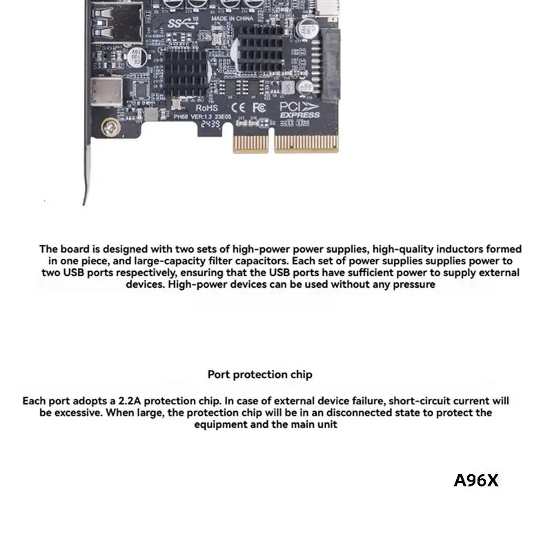 2 порта PCI-E 4X к USB 3.2 Gen 2 A Карта расширения Передний разъем типа C 19P/20P 10 Гбит/с Полноскоростная передача
2 порта PCI-E 4X к USB 3.2 Gen 2 A Карта расширения Передний разъем типа C 19P/20P 10 Гбит/с Полноскоростная передача