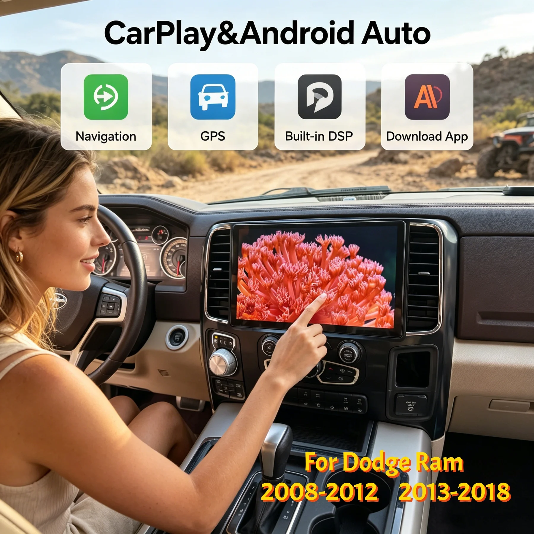13 inch Android Carplay System Car Radio For Dodge Ram 1500 2008-2012 2013-2018 GPS Car Audio Stereo GPS Navigation Head Unit
13 inch Android Carplay System Car Radio For Dodge Ram 1500 2008-2012 2013-2018 GPS Car Audio Stereo GPS Navigation Head Unit