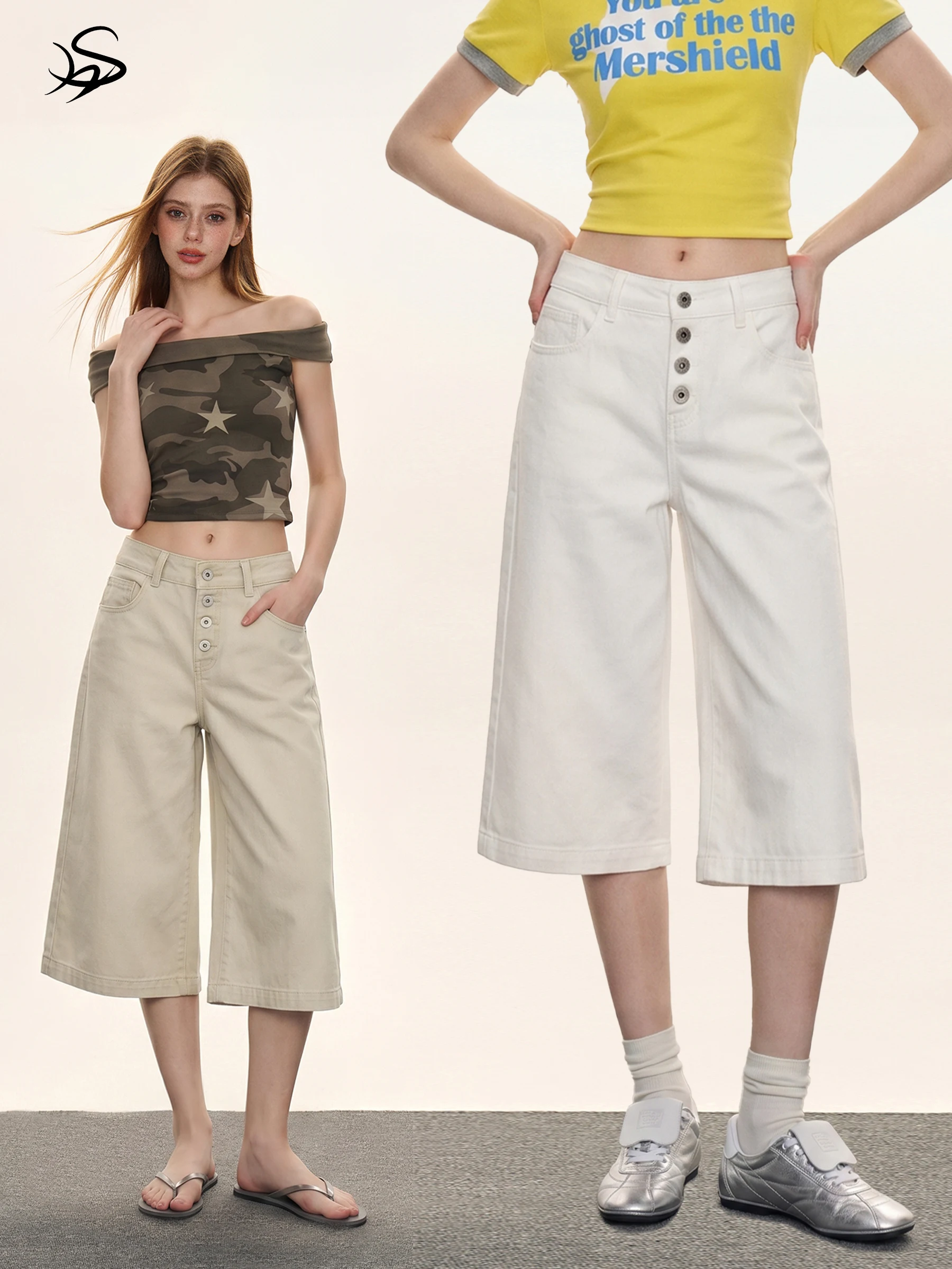 High Waist Wide Leg Seven-Five Denim Jeans Women Summer Spicy Girl Design Slimming White Casual Straight Leg Pants
High Waist Wide Leg Seven-Five Denim Jeans Women Summer Spicy Girl Design Slimming White Casual Straight Leg Pants