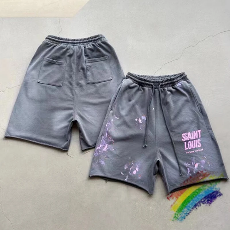 Pink Speckled Ink Saint Louis Logo Shorts Men Women Graffiti Drawstring Washed Shorts
Pink Speckled Ink Saint Louis Logo Shorts Men Women Graffiti Drawstring Washed Shorts