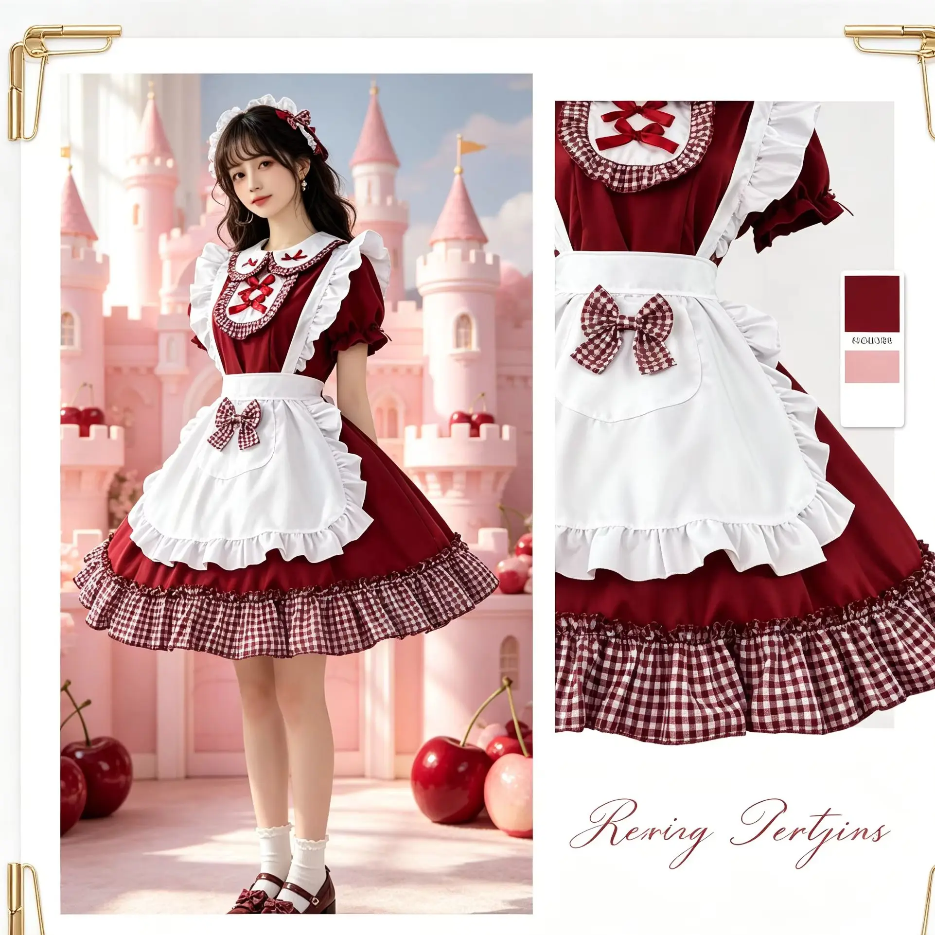 Women's Sweet Lolita Maid Dress, Elegant Maid Cosplay Costume for Anime Party Role‑Play Halloween Themed Event Daily Cos Wear
Women's Sweet Lolita Maid Dress, Elegant Maid Cosplay Costume for Anime Party Role‑Play Halloween Themed Event Daily Cos Wear