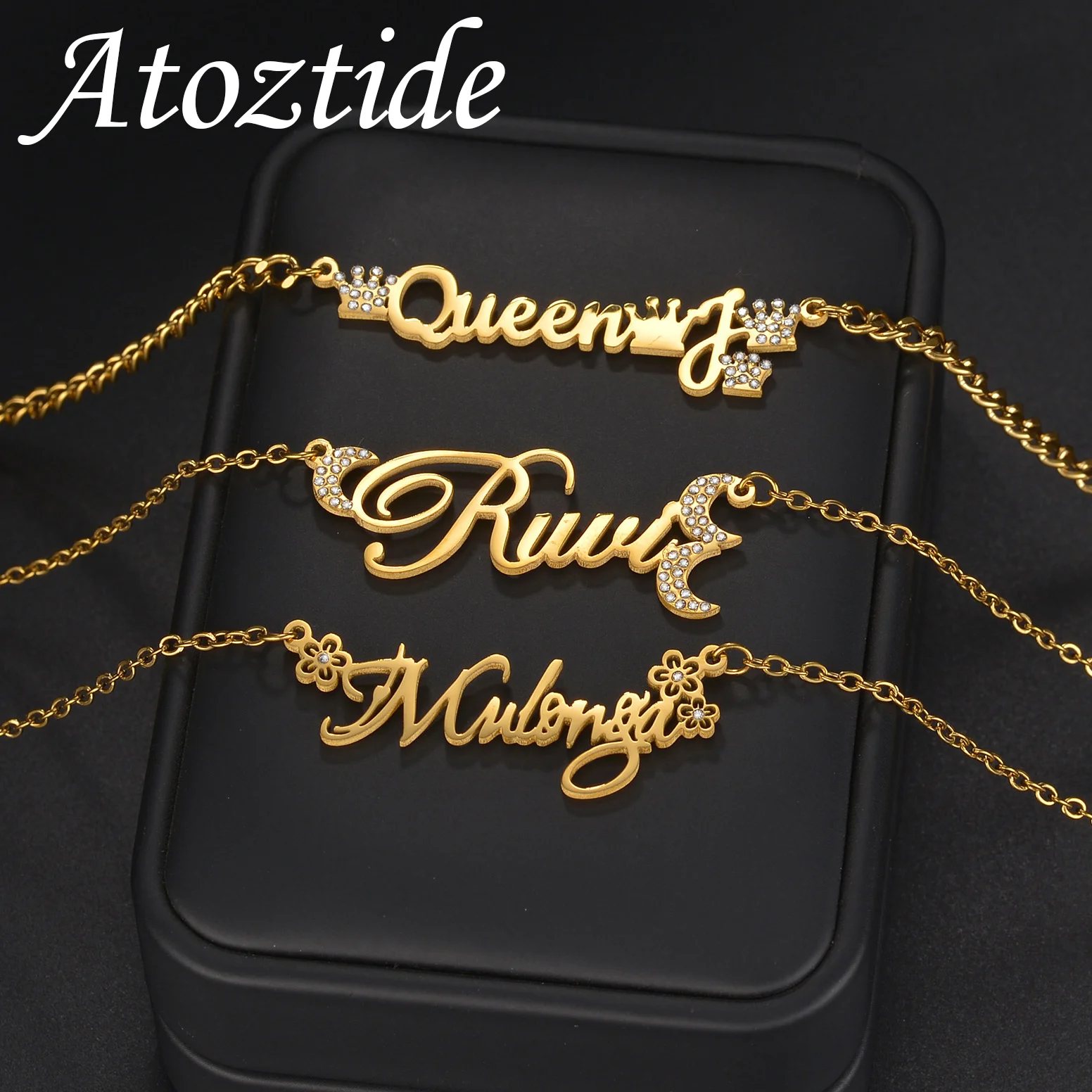 Atoztide ожерелье с индивидуальным именем для женщин и мужчин, циркон, корона, сердце, ювелирные изделия из нержавеющей стали, колье-цепочка, индивидуальный подарок на день рождения
Atoztide ожерелье с индивидуальным именем для женщин и мужчин, циркон, корона, сердце, ювелирные изделия из нержавеющей стали, колье-цепочка, индивидуальный подарок на день рождения