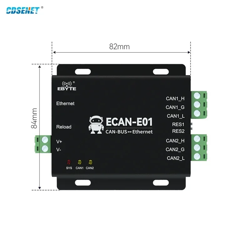 ECAN-E01 2 Way Transparent Transmission CAN2.0 To Modbus TCP CANBUS To RJ45 Ethernet Data Converter Cloud Transmission
ECAN-E01 2 Way Transparent Transmission CAN2.0 To Modbus TCP CANBUS To RJ45 Ethernet Data Converter Cloud Transmission