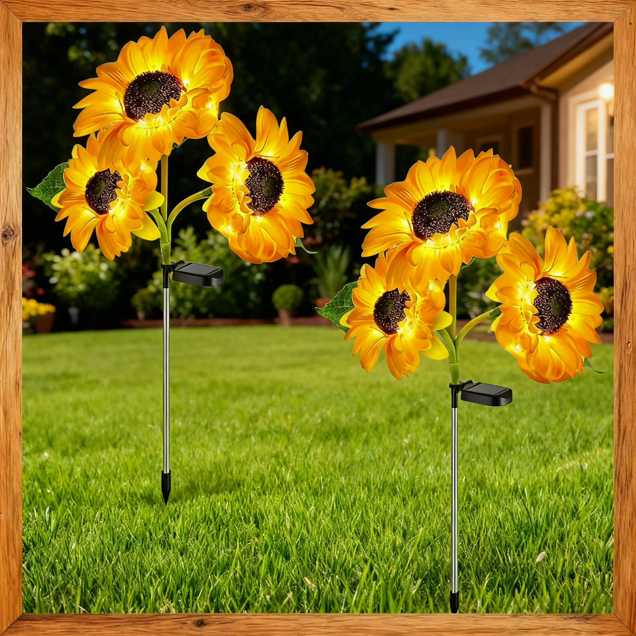 3 Heads LED Solar Simulation Sunflower Light Garden Yard Lawn Night Lights Landscape Lamp Home Decoration Christmas Flower Light
3 Heads LED Solar Simulation Sunflower Light Garden Yard Lawn Night Lights Landscape Lamp Home Decoration Christmas Flower Light