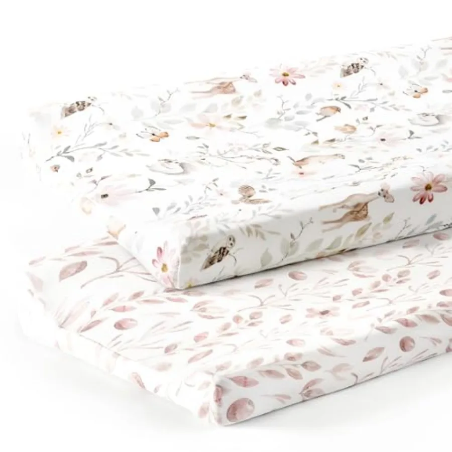 Stretch Ultra Soft Jersey Knit Changing Pad Cover Set 2 Pack, Change Table Pad Covers Fit 32"/34" x 16" Pads Safe and Snug, Bea
Stretch Ultra Soft Jersey Knit Changing Pad Cover Set 2 Pack, Change Table Pad Covers Fit 32"/34" x 16" Pads Safe and Snug, Bea