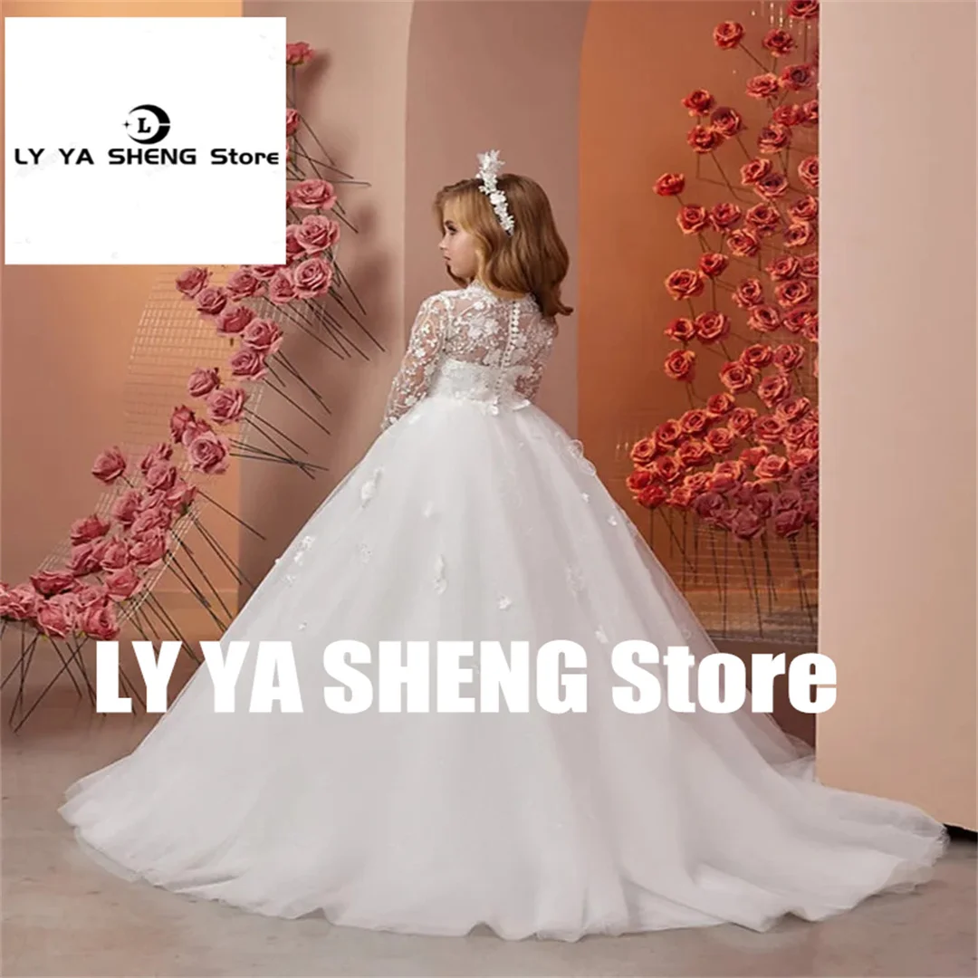 Communion Tulle Puffy Flower Girl Dress For Wedding Luxury Lace Beaded Full Sleeve Floor Length Birthday Party First Communion
Communion Tulle Puffy Flower Girl Dress For Wedding Luxury Lace Beaded Full Sleeve Floor Length Birthday Party First Communion