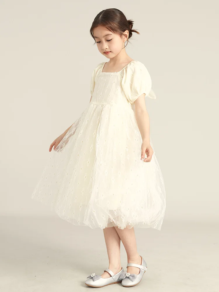 Summer Mesh Dress for Girls Cute Big Bow Puff Sleeves Midi Princess Party Dresses Elegant Party Costumes Kids Vestidos
Summer Mesh Dress for Girls Cute Big Bow Puff Sleeves Midi Princess Party Dresses Elegant Party Costumes Kids Vestidos