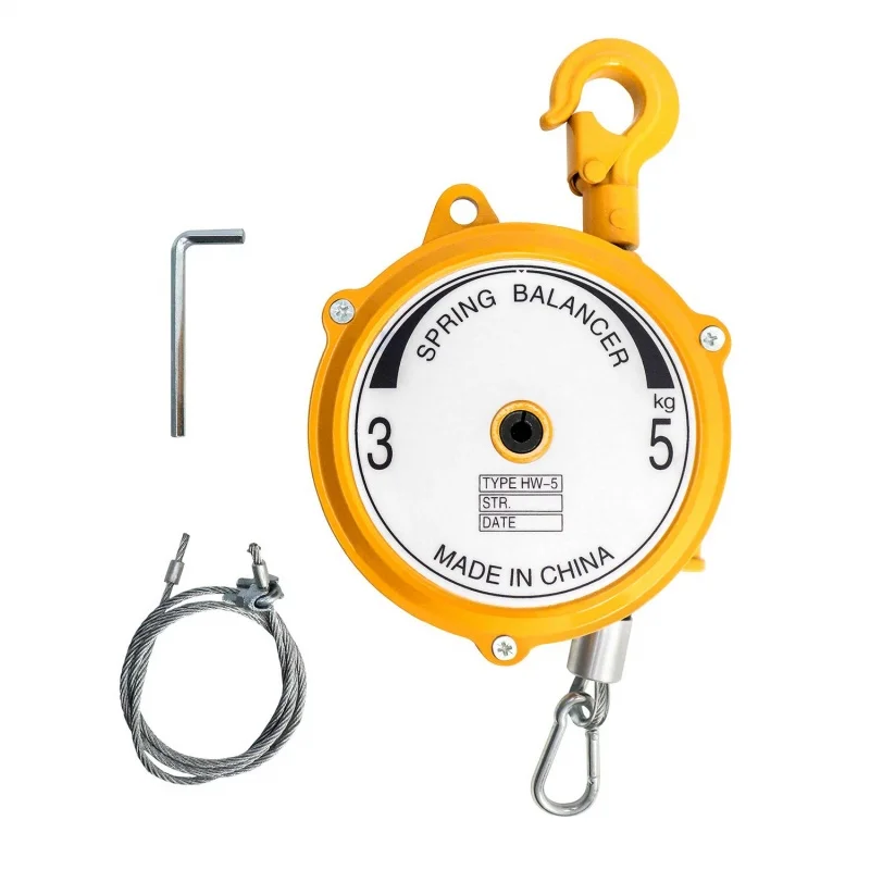 Spring Balancer 7-11lbs(3-5kg) Retractable Balancer with 5 Ft Wire Rope Hook Retractable Spring Tool Hanging Holding Equipment
Spring Balancer 7-11lbs(3-5kg) Retractable Balancer with 5 Ft Wire Rope Hook Retractable Spring Tool Hanging Holding Equipment