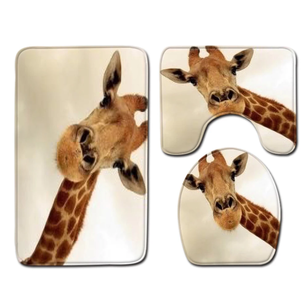 Cute Giraffe Bathroom Set Giraffe Print Bathroom non-slip Carpet Toilet Mat Foot Mat Modern Home Decor
Cute Giraffe Bathroom Set Giraffe Print Bathroom non-slip Carpet Toilet Mat Foot Mat Modern Home Decor