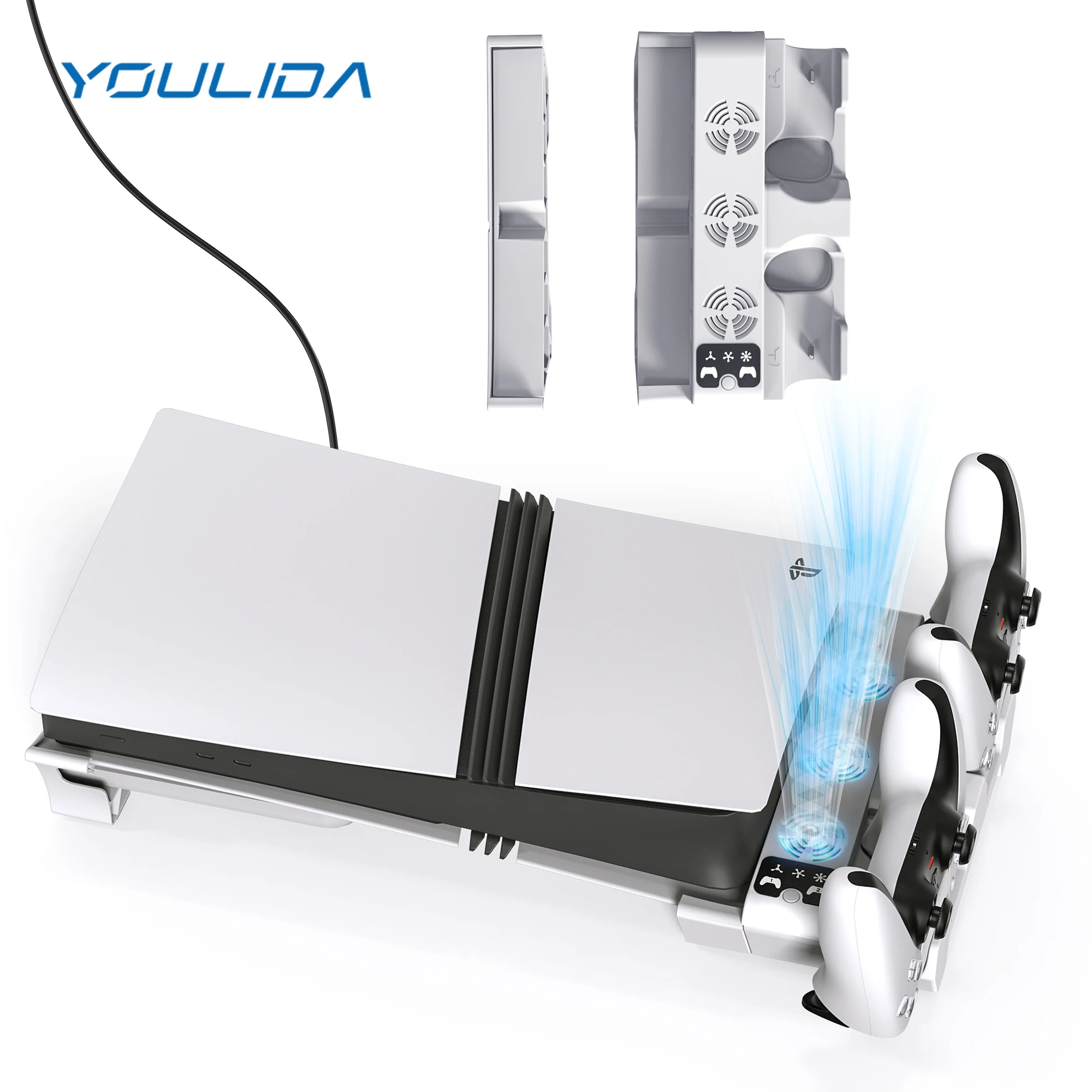 Horizontal Cooling Stand for PS5 PRO/Slim Game Controller Charging Base Console Cooling Fan Base for PlayStation 5 Pro/Slim
Horizontal Cooling Stand for PS5 PRO/Slim Game Controller Charging Base Console Cooling Fan Base for PlayStation 5 Pro/Slim
