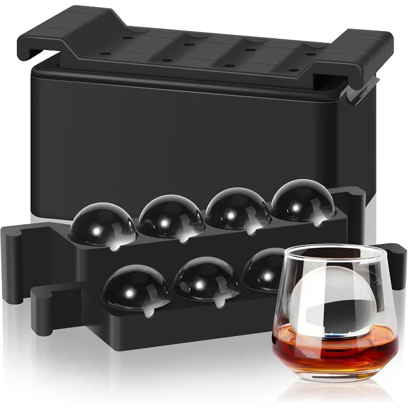 Clear Ice Ball Maker Mold, 8 Large Whiskey Ice Cubes Mold, 2 Inch Round Silicone Ice Molds for Cocktails
Clear Ice Ball Maker Mold, 8 Large Whiskey Ice Cubes Mold, 2 Inch Round Silicone Ice Molds for Cocktails