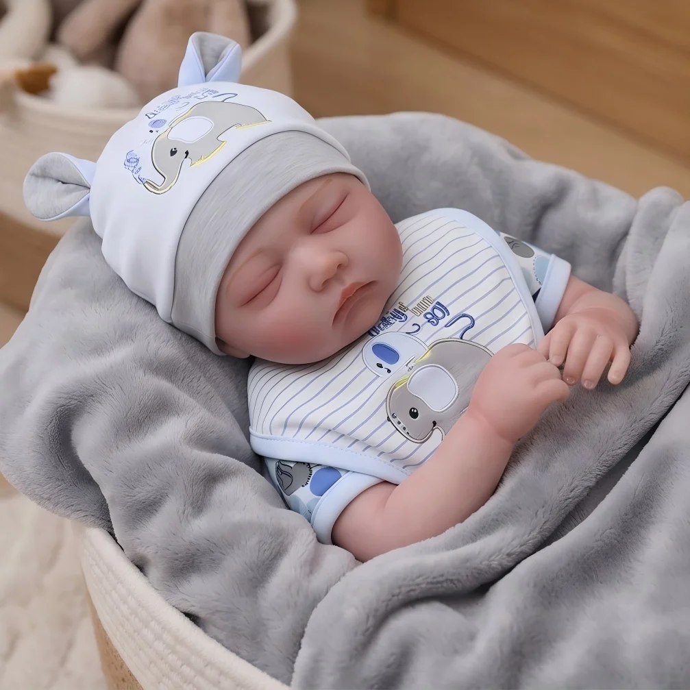 20 inch Reborn Baby Doll, Realistic Sleeping Newborn Doll with Soft Vinyl Body & Elephant Outfit, Lifelike Reborn Toddler Doll for Birthday Chirstmas Gift
20 inch Reborn Baby Doll, Realistic Sleeping Newborn Doll with Soft Vinyl Body & Elephant Outfit, Lifelike Reborn Toddler Doll for Birthday Chirstmas Gift