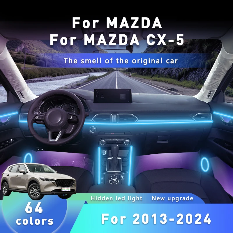 FILIPLI For MAZDA CX-5 For 2013-2024 DIY Smart 64 RGB Color Car Ambient Self-Adhesive Strip Simple Installation Atmosphere Light
FILIPLI For MAZDA CX-5 For 2013-2024 DIY Smart 64 RGB Color Car Ambient Self-Adhesive Strip Simple Installation Atmosphere Light