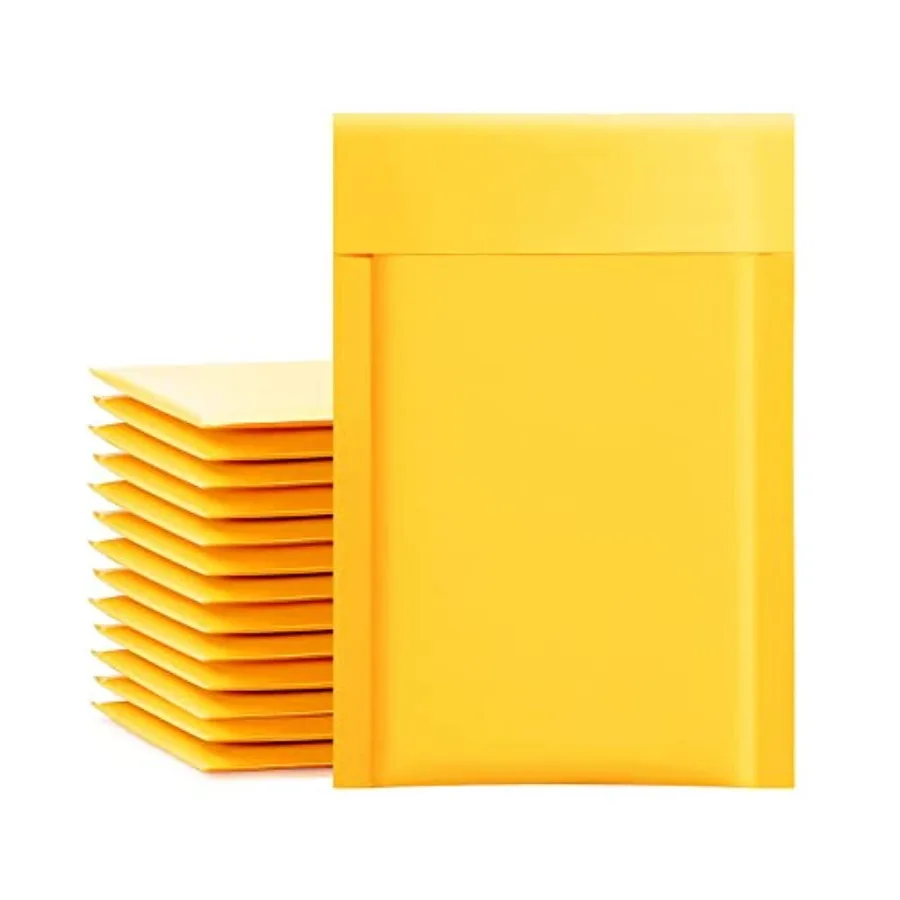 Kraft Bubble Mailers 4x8 Inch 50 Pcs, Small Self-Sealing Mail Shipping Bags, Yellow Padded Envelopes #000
Kraft Bubble Mailers 4x8 Inch 50 Pcs, Small Self-Sealing Mail Shipping Bags, Yellow Padded Envelopes #000