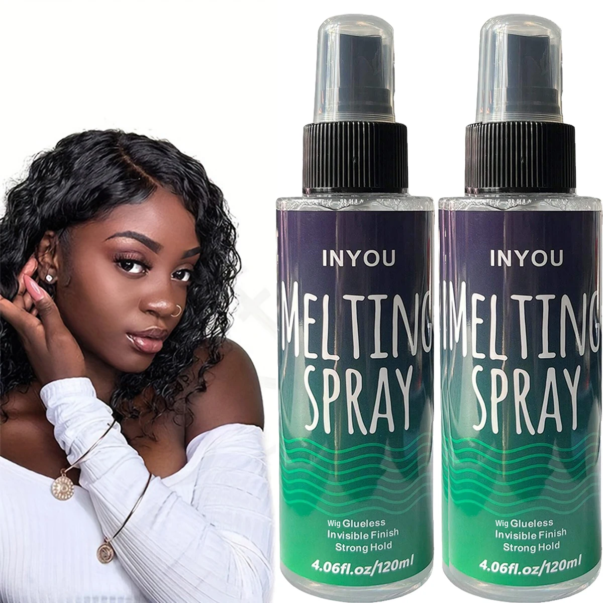 Lace Melting Spray And Holding Spray, Extreme Hold Melting Spray For Lace Wigs, Glueless, Strong Natural Finishing Hold 
Lace Melting Spray And Holding Spray, Extreme Hold Melting Spray For Lace Wigs, Glueless, Strong Natural Finishing Hold