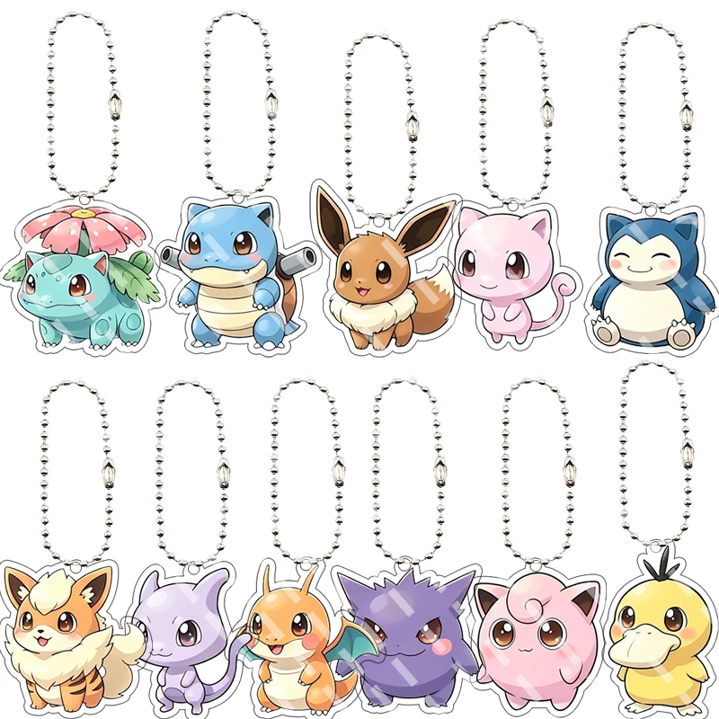 Cartoon Blastoise Jigglypuff Snorlax Mewtwo Eevee Peripheral Acrylic Bead Chain Keychain Anime Bag Charm Keyring Gifts Ornaments
Cartoon Blastoise Jigglypuff Snorlax Mewtwo Eevee Peripheral Acrylic Bead Chain Keychain Anime Bag Charm Keyring Gifts Ornaments