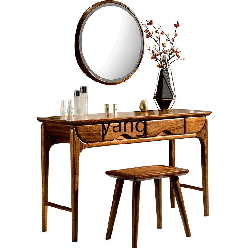 LTT Modern Chinese Style Solid Wood Dressing Table Ebony Wood Makeup Table Bedroom Dressing Table and Stool Set
LTT Modern Chinese Style Solid Wood Dressing Table Ebony Wood Makeup Table Bedroom Dressing Table and Stool Set
