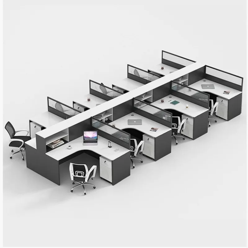 Simple and modern staff, desk, screen, card seat, computer staff 4, seat, office desk and chair combination
Simple and modern staff, desk, screen, card seat, computer staff 4, seat, office desk and chair combination