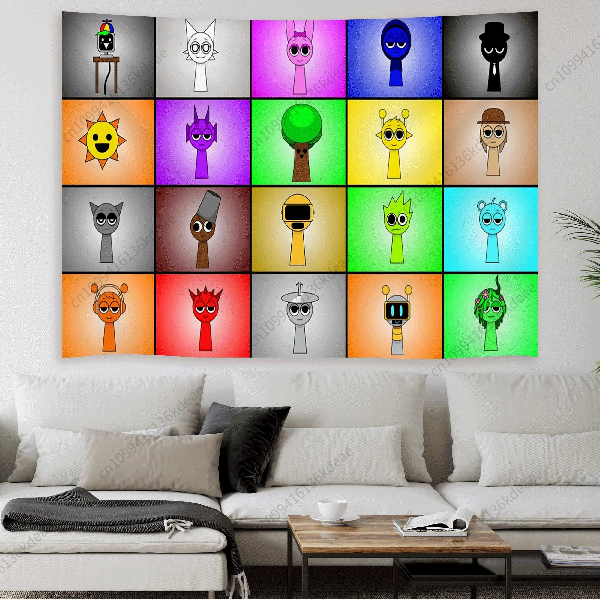 Anime Tapestries Flags Sprunki Character Wall Tapestry Funny Tapestry Aesthetic Wall Hanging Bedroom Dormitory Background Cloth
Anime Tapestries Flags Sprunki Character Wall Tapestry Funny Tapestry Aesthetic Wall Hanging Bedroom Dormitory Background Cloth