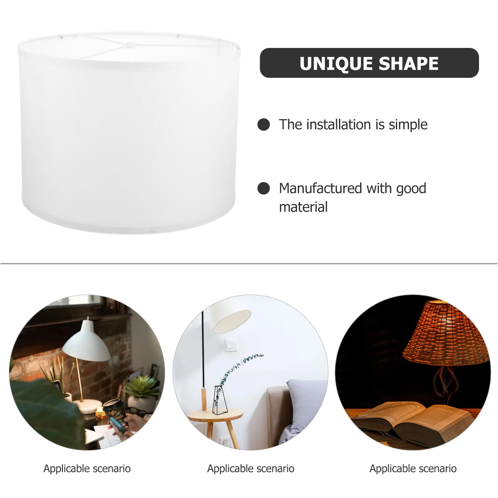 Stylish Drum Fabric Lampshade for Home Decoration Replacement Shade for Table Lamp Floor Light Desk Pendant Ceiling Fixture Warm
Stylish Drum Fabric Lampshade for Home Decoration Replacement Shade for Table Lamp Floor Light Desk Pendant Ceiling Fixture Warm