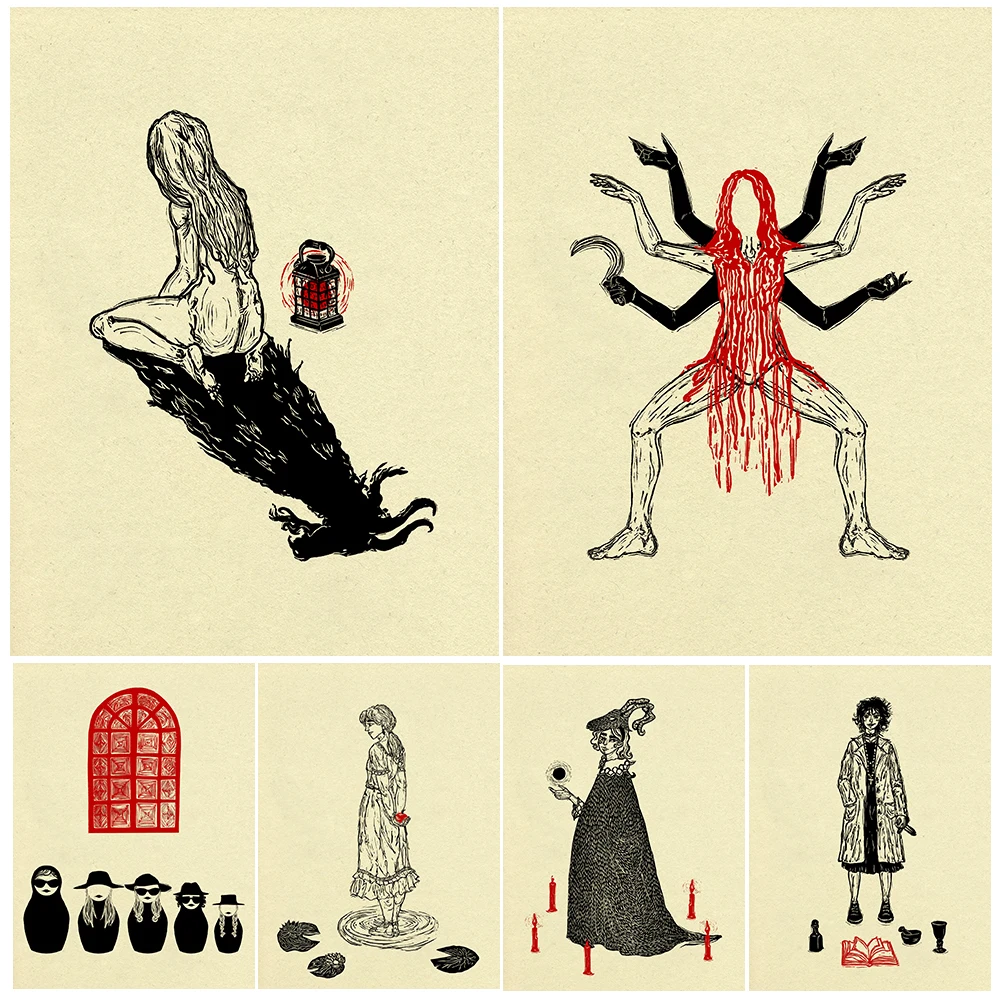 The Mysterious Witches Of Salem And Baphomet,Vintage Wall Art Canvas Painting, Witchcraft Pencil Drawing Art, Poster Print Decor
The Mysterious Witches Of Salem And Baphomet,Vintage Wall Art Canvas Painting, Witchcraft Pencil Drawing Art, Poster Print Decor