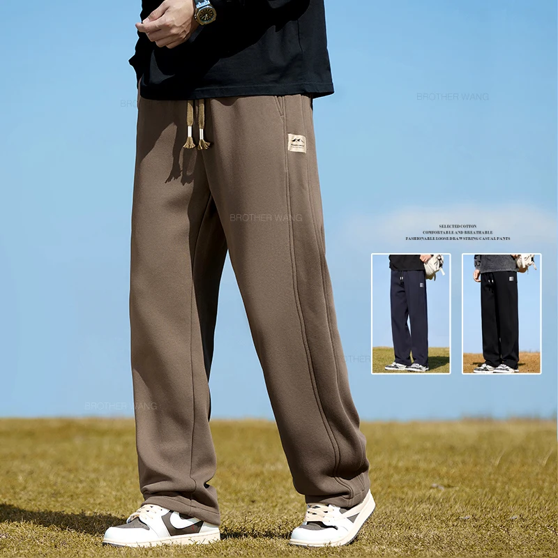 2024 Spring New Style Korean Style Men's Knitted Straight Casual Pants Baggy Fit Jogging Pants Male Brown Black Navy Blue
2024 Spring New Style Korean Style Men's Knitted Straight Casual Pants Baggy Fit Jogging Pants Male Brown Black Navy Blue