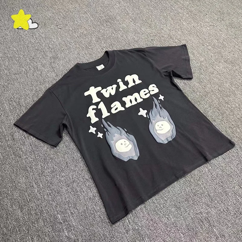 Summer Style High Quality Cotton Cartoon Foam Printing T-Shirt Charcoal Gray Black Tee Top Casual Fashion T Shirt For Men Women
Summer Style High Quality Cotton Cartoon Foam Printing T-Shirt Charcoal Gray Black Tee Top Casual Fashion T Shirt For Men Women