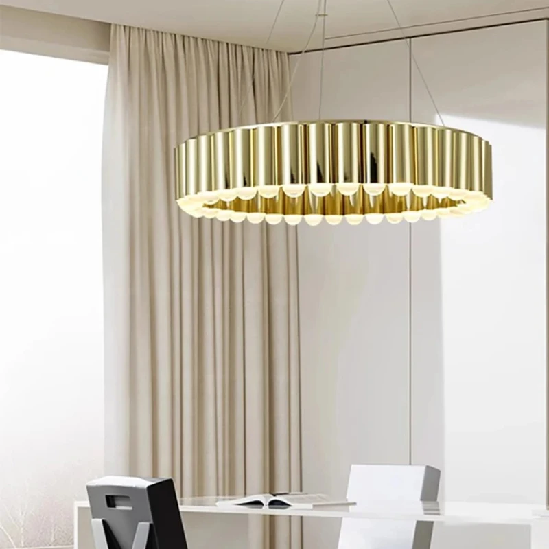Modern Minimalist Art Deco Round Pendant Lights Living Room Home Designer Hanging Lamps Ceiling Decor Stainless Aluminum Lustre
Modern Minimalist Art Deco Round Pendant Lights Living Room Home Designer Hanging Lamps Ceiling Decor Stainless Aluminum Lustre