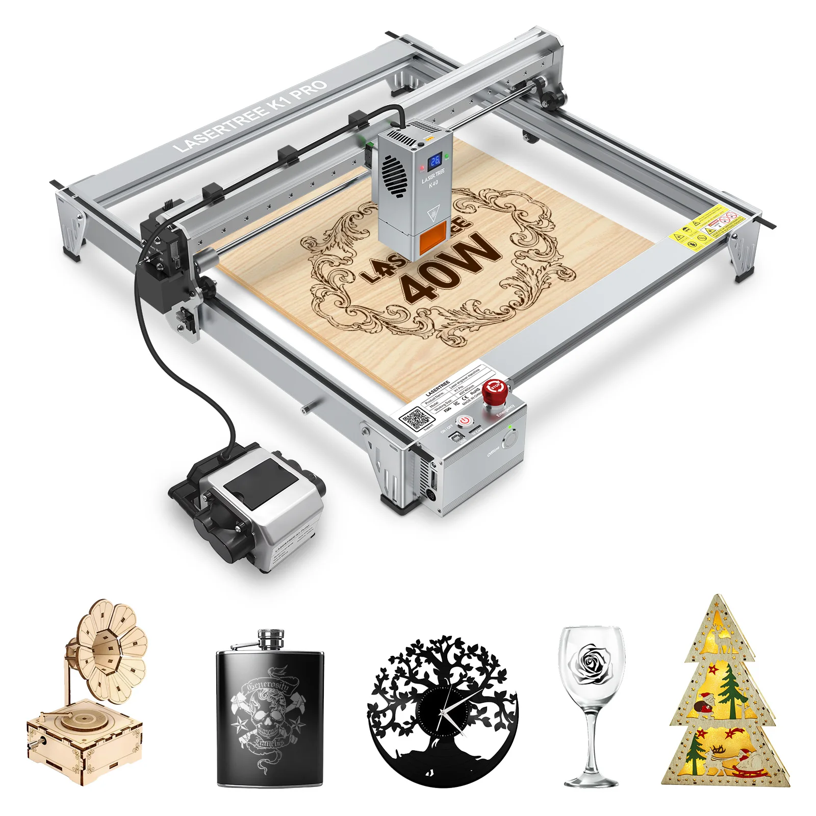 K1 PRO 40W 4040 Metal CNC Cutting Engraving Machine Leaf Lazer Engraver with Air Assist for Rock Wood Rubber
K1 PRO 40W 4040 Metal CNC Cutting Engraving Machine Leaf Lazer Engraver with Air Assist for Rock Wood Rubber