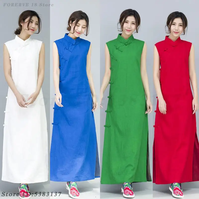 Oriental Vintage Cheongsam Women Sexy Modern Dress Traditional Chinese Qipao Ethnic Style Long Sleeveless Gown Party Dresses
Oriental Vintage Cheongsam Women Sexy Modern Dress Traditional Chinese Qipao Ethnic Style Long Sleeveless Gown Party Dresses