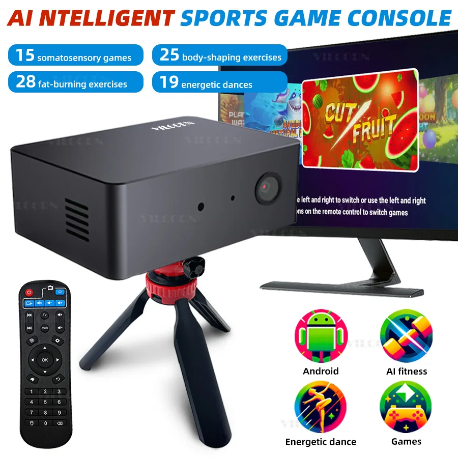 Игровая ТВ-приставка VILCORN AI с датчиком движения, восьмиядерный процессор, Wi-Fi, активная игровая система для детей и семьи, соматосенсорная игровая консоль
Игровая ТВ-приставка VILCORN AI с датчиком движения, восьмиядерный процессор, Wi-Fi, активная игровая система для детей и семьи, соматосенсорная игровая консоль