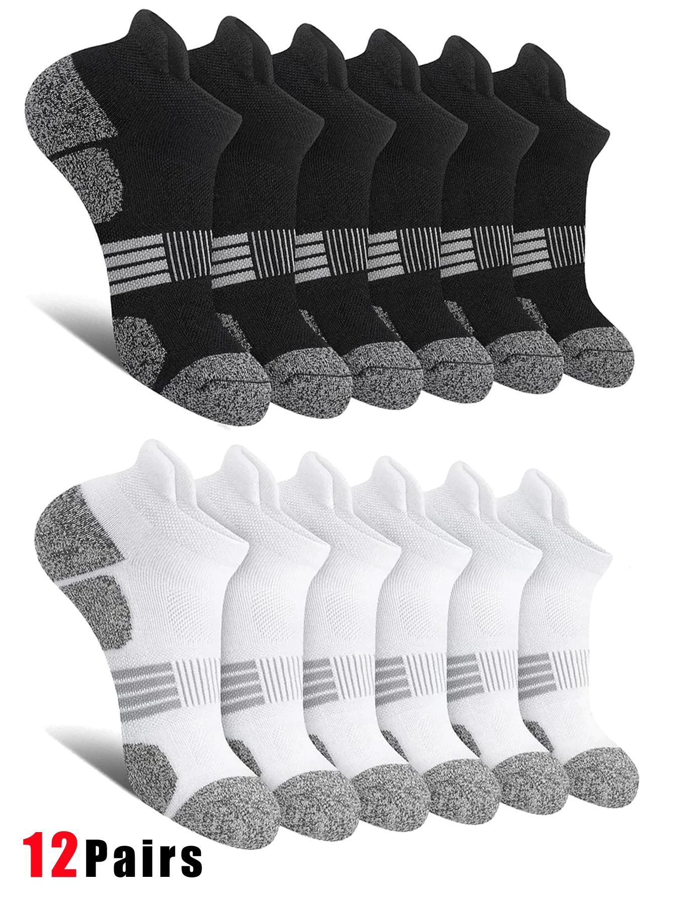 Large Size Men's Low Cut Socks 6/12 Pairs Breathable Sweat-Absorbent for Basketball Running Sports & Training
Large Size Men's Low Cut Socks 6/12 Pairs Breathable Sweat-Absorbent for Basketball Running Sports & Training