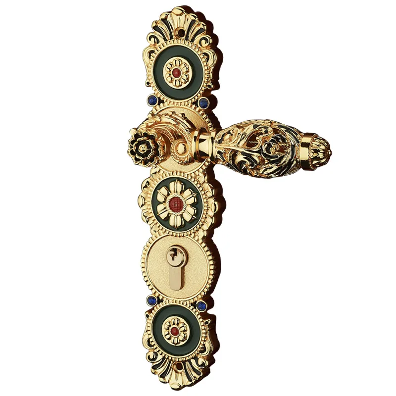 European-style indoor gold room lock European-style extremely luxurious villa handle lock
European-style indoor gold room lock European-style extremely luxurious villa handle lock