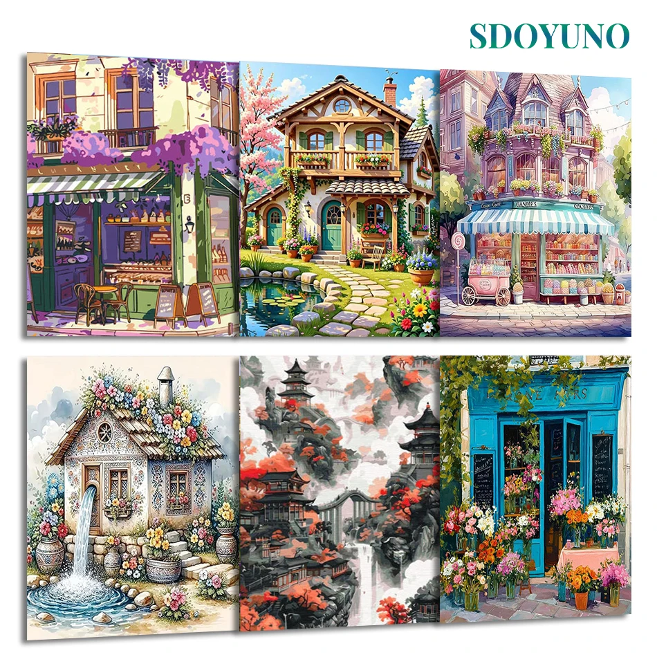 SDOYUNO Painting By Number Adults New building Watercolor Diy Oil Drawing By Numbers Handmade Acrylic Paints Kit Canvas Picture
SDOYUNO Painting By Number Adults New building Watercolor Diy Oil Drawing By Numbers Handmade Acrylic Paints Kit Canvas Picture