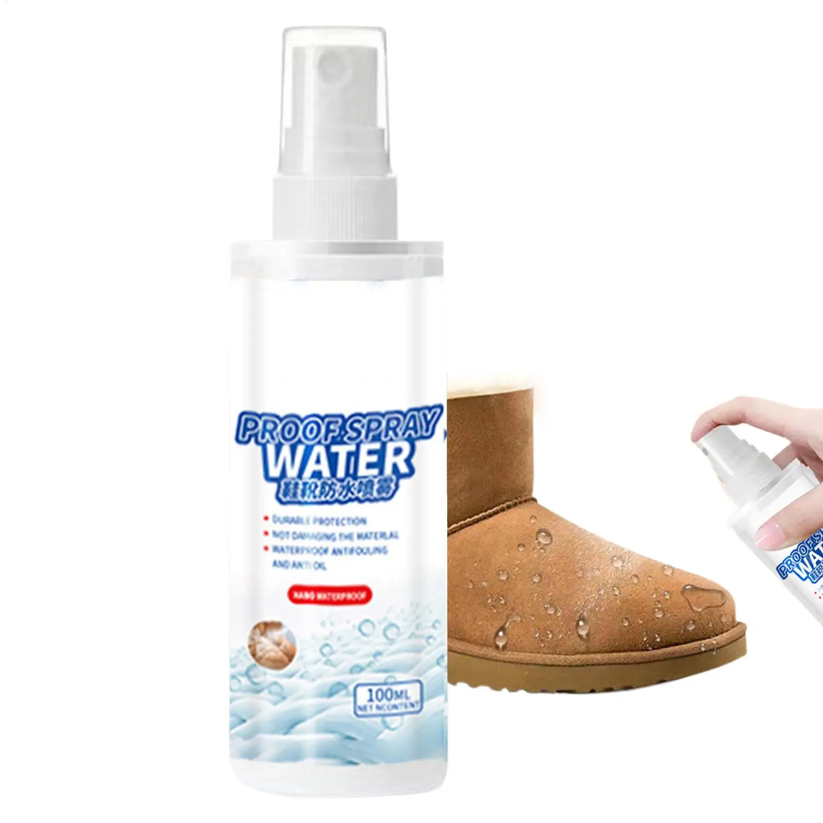 100ml Nano Hydrophobic Coating Shoes Waterproof Agent Spray Snow Boots Sports Shoes Jackets Water Protector
100ml Nano Hydrophobic Coating Shoes Waterproof Agent Spray Snow Boots Sports Shoes Jackets Water Protector