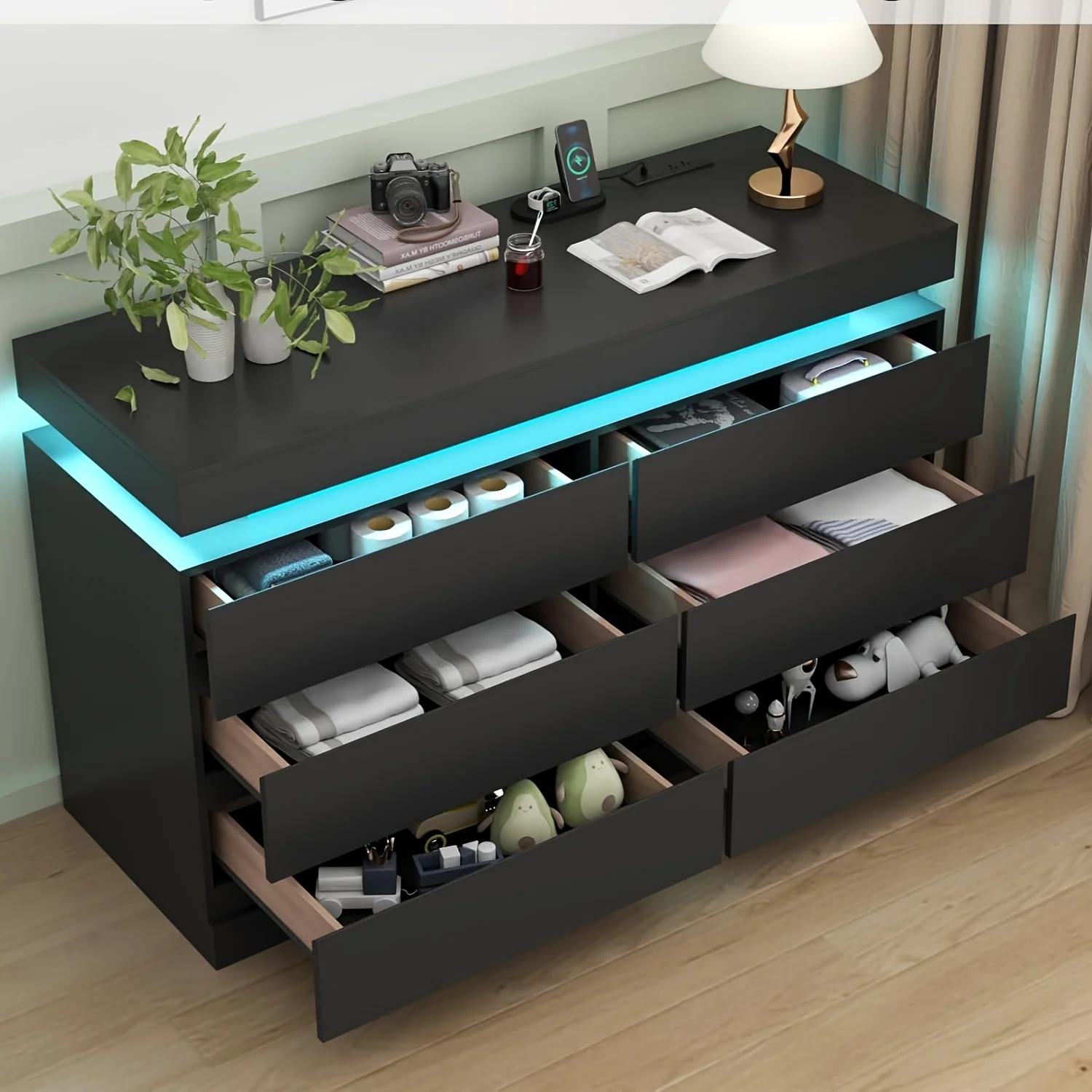 Dresser For Bedroom With 6 Drawers, Closet Organizers And Storage, Modern Chest Of Drawers, Double Dresser With Power Outlet & L
Dresser For Bedroom With 6 Drawers, Closet Organizers And Storage, Modern Chest Of Drawers, Double Dresser With Power Outlet & L