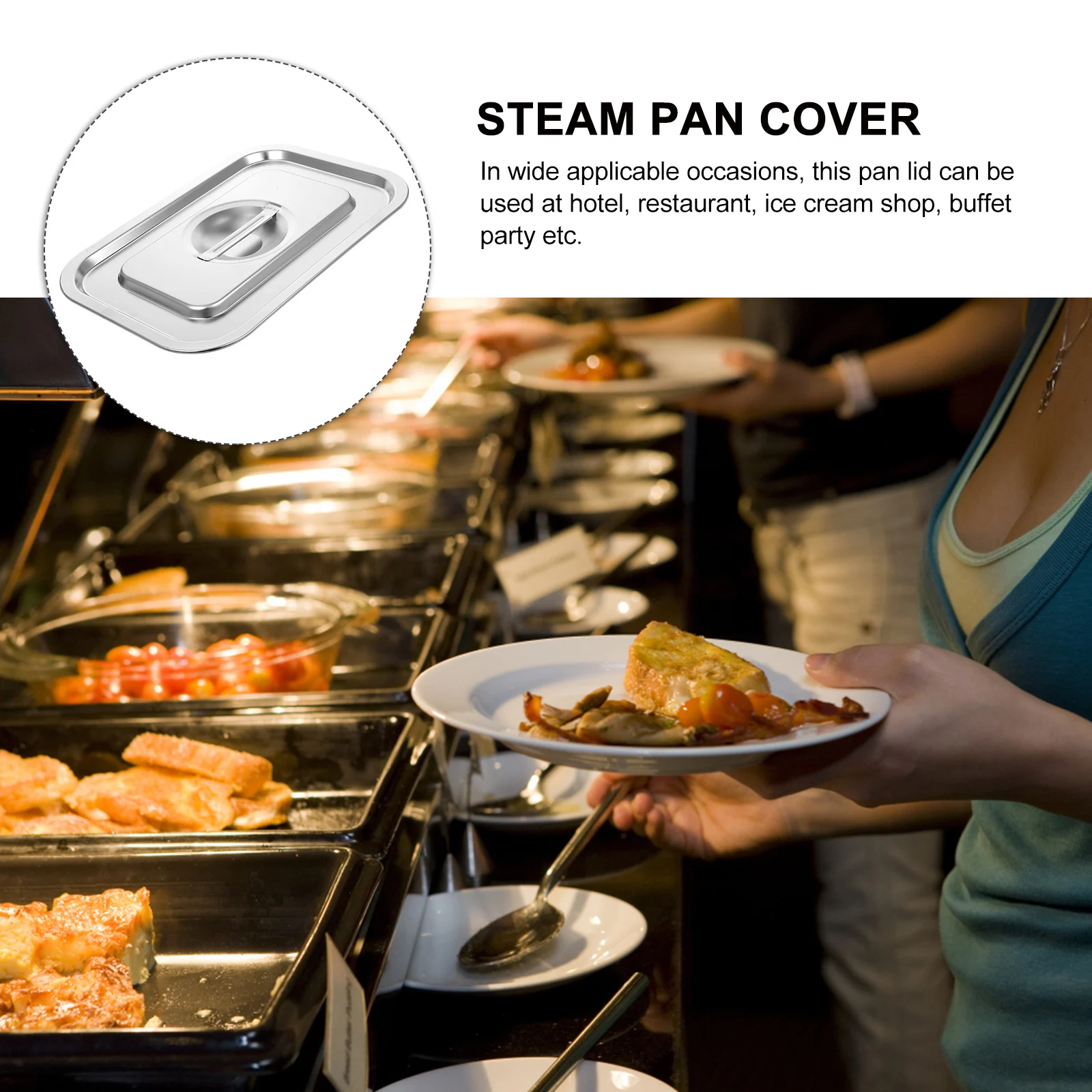 Steam Pan 32x22 Stainless Steel Dust-proof Heat Preservation Catering Hotel Rectangular Pan Protector Cover Food Cover Rectangle
Steam Pan 32x22 Stainless Steel Dust-proof Heat Preservation Catering Hotel Rectangular Pan Protector Cover Food Cover Rectangle