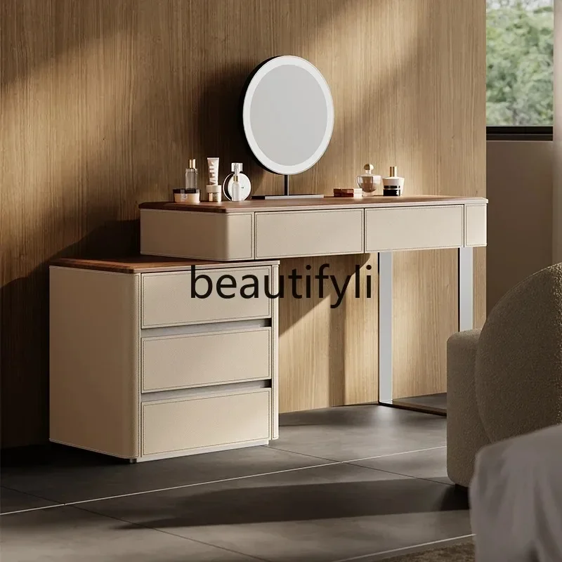 Dresser 2025 new bedroom, dresser, chest, integrated high-end simple modern saddle leather makeup table7446
Dresser 2025 new bedroom, dresser, chest, integrated high-end simple modern saddle leather makeup table7446
