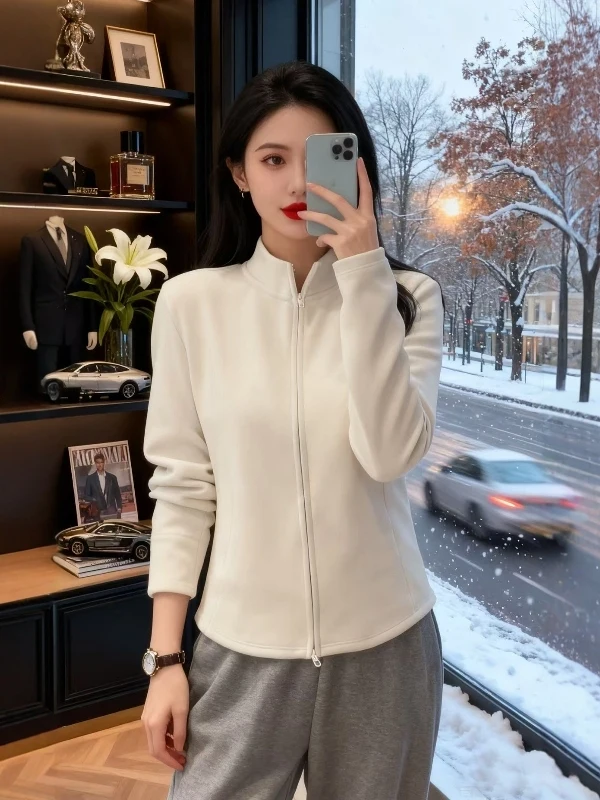 Женская тонкая толстовка Slim Fit с двойной молнией и воротником-стойкой, весенняя новинка, большие размеры, для полных женщин, эффект стройности
Женская тонкая толстовка Slim Fit с двойной молнией и воротником-стойкой, весенняя новинка, большие размеры, для полных женщин, эффект стройности