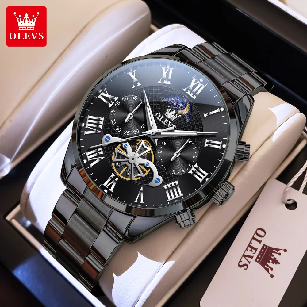 OLEVS 3640 Multifunctional Quartz Wristwatch for Man Fltwheel Moon Phase Chronograph Luxury Classic Dress Mens Business Watch
OLEVS 3640 Multifunctional Quartz Wristwatch for Man Fltwheel Moon Phase Chronograph Luxury Classic Dress Mens Business Watch