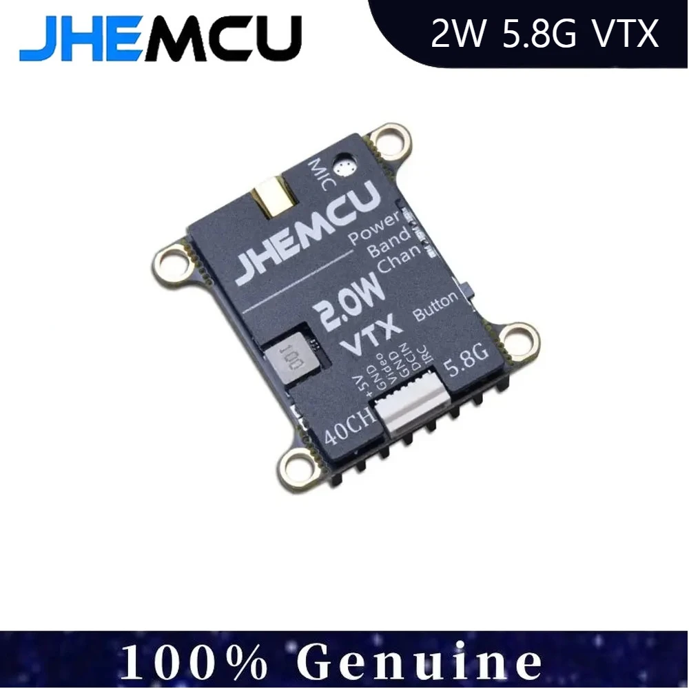 JHEMCU 2W 5.8G VTX 40CH Adjustable FPV Transmitter 2-6S for RC Airplane Long Range
JHEMCU 2W 5.8G VTX 40CH Adjustable FPV Transmitter 2-6S for RC Airplane Long Range