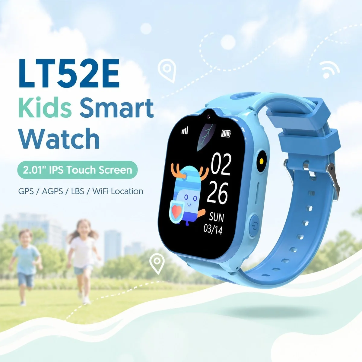 LT52E 2.0" IPS Kids Smartwatch GPS+AGPS+LBS WiFi IP67 950mAh Remote Camera Shutdown DND Group Chat Android iOS APP
LT52E 2.0" IPS Kids Smartwatch GPS+AGPS+LBS WiFi IP67 950mAh Remote Camera Shutdown DND Group Chat Android iOS APP