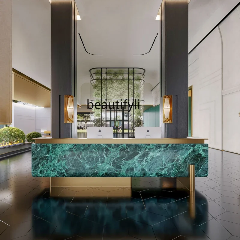 02 Light luxury marble imitation rock slab checkout page company hotel front desk foot bath shop beauty salon bar counter
02 Light luxury marble imitation rock slab checkout page company hotel front desk foot bath shop beauty salon bar counter