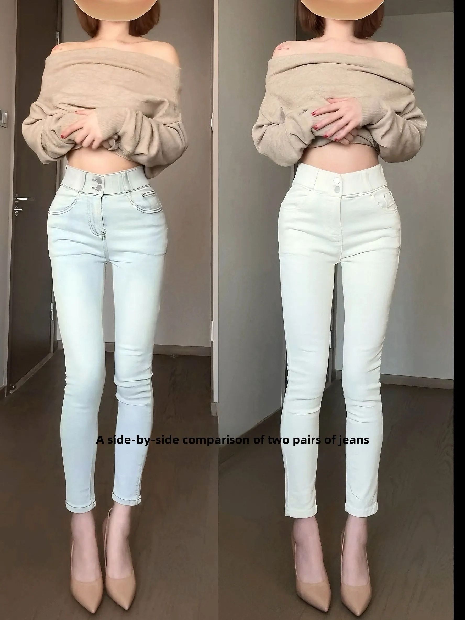 Джинсы с высокой талией Double Bule, корейские женские брюки с полной посадкой на бедрах, разноцветные, облегающие, осенний сезон, женские, с высокой эластичностью
Джинсы с высокой талией Double Bule, корейские женские брюки с полной посадкой на бедрах, разноцветные, облегающие, осенний сезон, женские, с высокой эластичностью
